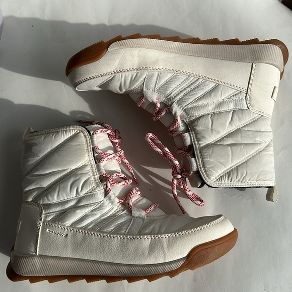 Sorel Whitney II Short Lace Boots-Blanc/Fawn- Sz 7.5 - Picture 11 of 16